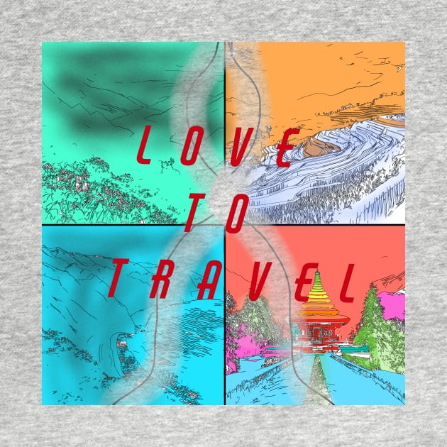 Wanderlust? Explore the World with "Love to Travel" Design by DigitaFix